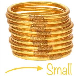 Three (3) BUDHAGIRL BANGLES. Gold, Small.